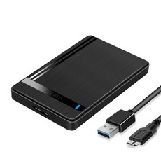 EGPC 케이스 2.5 인치 HDD 인클로저 5Gbps SATA-USB 3.0 SSD 마이크로 B 케이블 외장 하드 드라이브 3TB HD UASP 휴대용 저장 장치, USB to Micro-B