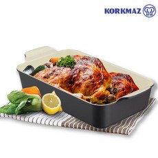 코르크마즈 코팅 오븐웨어 세라믹 직화냄비 ( 실리콘손잡이증정), 1개