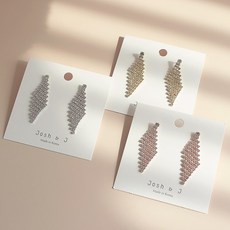 세련된 사각 샹들리에 귀걸이 웨딩 파티 시상식 주인공