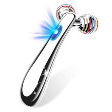 keka 3D 마사지기 얼굴 롤러 V라인 미세전류 휴대용 전신 사용 태양열