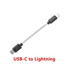 SHANLING L3 Neotech 퓨어 실버 오디오 케이블 UA3 UA5 DAC용 USB C에서 USB C USB C에서 라이트닝 인터페이스, 2) Tpye C-lighting - 11.5cm - 샨링