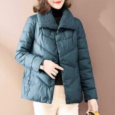 MOSAIRATION여성용 하이넥 숏 패딩 겨울 경량 점퍼