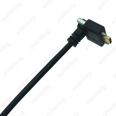 골드 타입 C USB 3.1 수-USB-C 암 90 도 연장 데이터 케이블 코드 패널 마운트 나사 구멍 10 Gb/s, 01 UP_01 0.3m, 1개