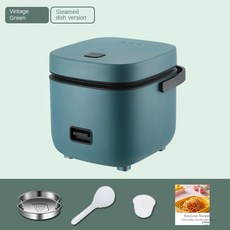 소형 전동 조리기 들러붙지 않음 1 2인용 요리 싱글/더블 냄비 레인지 가정용 다기능, Green, 220-240V, EU, 1개