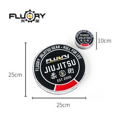 FLUORY 주짓수 도복 패치 대형 25x25cm BJJ jiu-jitsu Gi patch