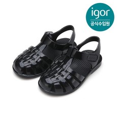 [IGOR] 클라시카 젤리슈즈 글로스 블랙 여아젤리슈즈 키즈샌들