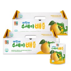 순수식품 어린이 수세미 배즙 100ml, 수세미 + 배 혼합맛, 60개