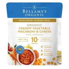 Bellamy's Organic 벨라미스 크리미 베지터블 마카로니 앤 치즈 170g 4팩, 4세트