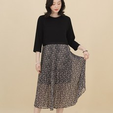 애비뉴투지 엄마옷 플라워 쉬폰 플리츠치마 원피스 O02144 중년여성의류