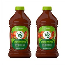 V8 Low Sodium Original Vegetable Juice 브이8 저염 오리지널 베지터블 주스 1.89L 2개