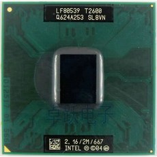 인텔 CPU 코어 2 듀오 T2600 2M 캐시/2.16GHz/667/듀얼 소켓 479 노트북 프로세서 GM45PM45 용 t2600, 한개옵션0
