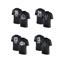피치샵 농구복 NBA 티셔츠 올스타 저지 카레 제임스 남성 캐주얼 러닝 코튼 농구 스포츠 티셔츠_54560