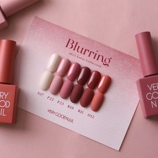 베리굿네일 블러링 6종세트 + 리본파츠 사은품, 1세트, 10ml