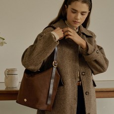 언에디트 T Margaret Suede Bucket Bag_Brown