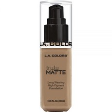 L.A. COLORS Truly Matte 파운데이션 웜 캐러멜 400ml 1.35액량 온스, 1.35 Fl Oz(1팩), Cool Beige