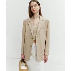 던스트 포 우먼 UNI CLASSIC LINEN JACKET LIGHT BEIGE_UDJA4B121I1 UDJA4B121I1 174147