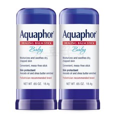 Aquaphor 유아용 힐링 밤 스틱 무향 18.4g(0.65oz) 2팩, 2개, 18.4g
