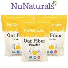 (2+1) 뉴네츄럴 오트 파이버 NuNaturals Oat Fiber 귀리 가루 불용성 식이섬유 454g 3팩, 3개