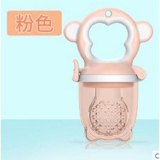 Dumo 이유식 쪽쪽이 실리콘 가방 아기 과일 야채 젖니스틱 보충제 메쉬 치발기, 로터스 - 원숭이 과일 및 야채 르 라지 DM1-32-, 1개