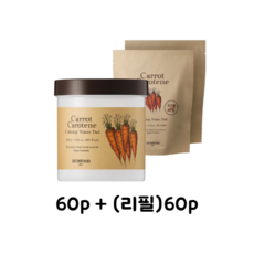 스킨푸드 캐롯 카로틴 카밍 워터 패드 60p, 2개입, 60개