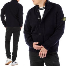 스톤아일랜드 20FW 7315564A3 와펜 니트 집업 가디건