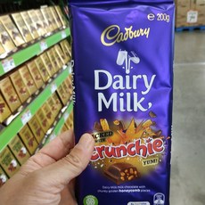 [Cadbury] 캐드버리 다양한 초콜릿 블럭 -데일리밀크 크런치 180g, 1개