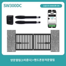 대문 자동 모터 슬라이딩 게이트 주차장 자동문, SW300양문300KG/3m+리모컨