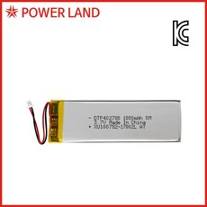 DTP 402780 3.7V 1000mAh 리튬폴리머/배터리/충전지, 1개, 1개