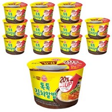 오뚜기 맛있는 컵밥 톡톡김치알밥, 222g, 12개