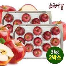 [능금나무] 미시마 못난이사과 3kg*2박스(6kg 20~28과), 2개