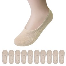 비바슈슈 쫀쫀한 여성용 논슬립 페이크삭스 실속형 10켤례 (230~250mm)