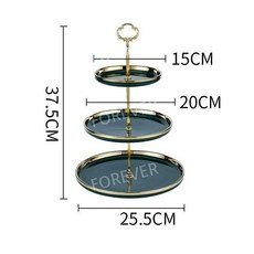 케이크접시 3단 그릇 플레이트 호텔 디저트 과일
