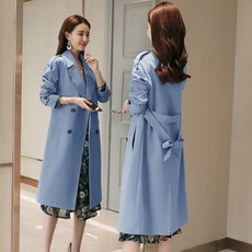 생활도움 고급스런 mm 트렌치코트 중 날씬해 보이는 180근 가비 여성 카컬러 늘어짐 가을옷