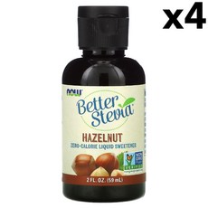 나우푸드 베터 스테비아 헤이즐넛 액상 스위트너 59ml 4팩 Now Foods Hazelnut, 1개