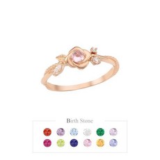 로이드 1st **나만의 탄생석으로 엣지있게 착용하세요**여성스러운 로즈 모티브와 탄생석이 돋보여요**14k 18k GOLD 반지