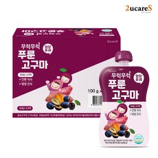 [박스판매] 무럭무럭 키즈죽 과일퓨레 1박스 (고구마 단호박 옥수수 제주당근 사과랑배 망고랑바나나 푸룬고구마 바나나단호박 중 택1), 무럭무럭 과일퓨레 푸룬고구마, 100g, 7개