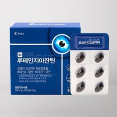 유유제약 루테인 지아잔틴 500mg 60캡슐 2개월분 건강기능식품 효능 효과 추천 눈건강, 60정, 1개, 60정