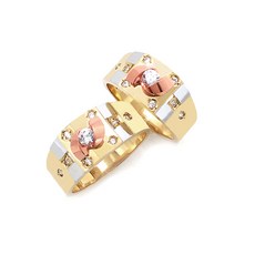 유앤미쥬얼리 14K Gold 포라스 콤비 커플링 반지