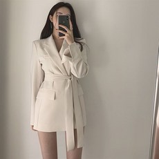 포린박스 2color 허리끈 여성 블레이저 자켓 SY