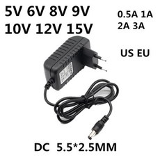 에어컨실외기모터 범용 전원 어댑터 공급 충전기 LED 조명 스트립용 Eu Us AC 110-240V DC 5V 6V 8V 9V 10V 12V 15V 0.5A 1A 2A 3A, US_15V | 1A, 10) US - 15V-1A, 1개