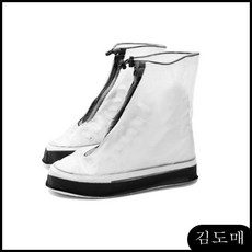 KP 방수 비닐 슈즈 덮개 장마철 휴대용 레인슈즈 신발 커버 장화 PVC 일회용, KDM 블랙