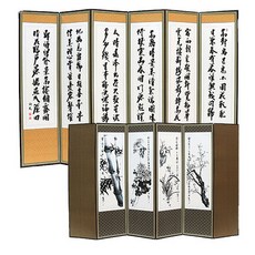 두레공예사 제수용품 일반 추사 산수화 6폭병풍 +병풍커버, 1개