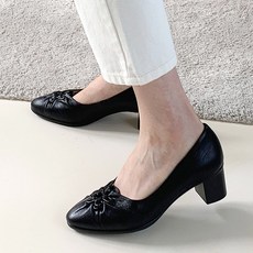 [지쎄 공식몰] 천연가죽 여성 국내 수제화 베로나 가을 펌프스 5.5cm