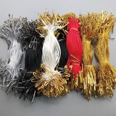 핀고리 택끈 텍고리 택고리 라벨끈 약(100입), 1개, 골드