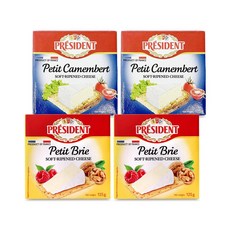 프레지덩 쁘띠까망베르 125g x 2 + 쁘띠브리, 4개
