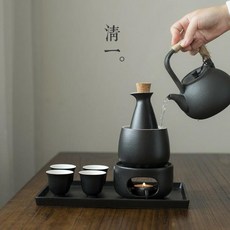 [일본정품수입]술기 세트 덕리 열광기 열등? 냉주 양쪽 할 수 있는 燪口盃燗 소주 일본술 청주 도기, 1개, 02 세트 2