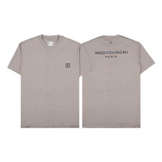 [WOOYOUNGMI] 코튼 백로고 티셔츠 W231TS07 709G