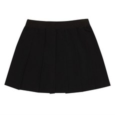 에꼴리에 밴딩 솔리드 플리츠 스커트 BK