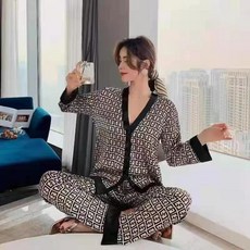 ModernFashion 파자마 봄가을 실크 투피스 잠옷