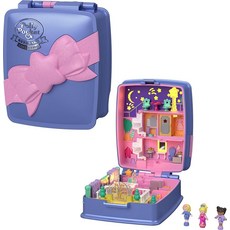 Polly Pocket Keepsake Collection 스타라이트 디너 파티 컴팩트 헤리티지 플레이세트 인형 3개와 조명 포함, 1개